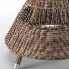 Kulatý zahradní stůl se 4 křesly s područkami - Gigi Viadurini