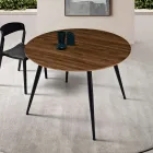 Kulatý šestimístný stůl s MDF deskou a kovovou podnoží - Croma Viadurini