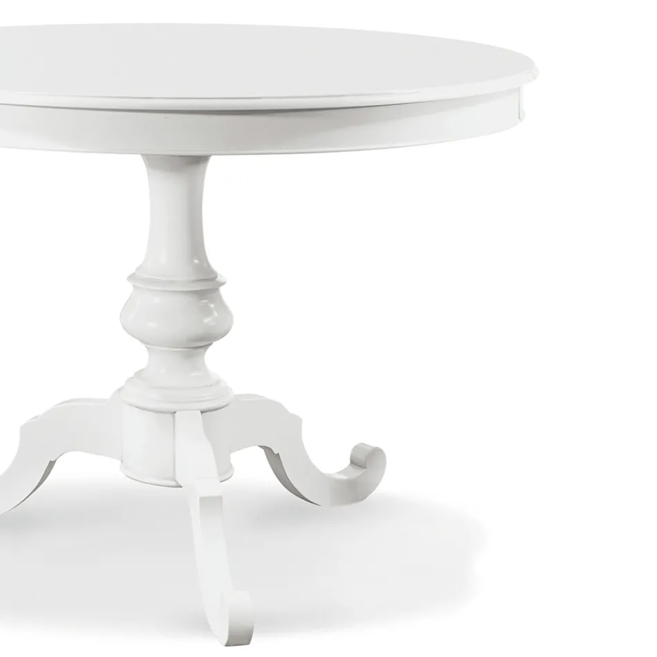 Kulatý rozkládací stůl do obývacího pokoje ze dřeva Made in Italy - Vittoria Viadurini