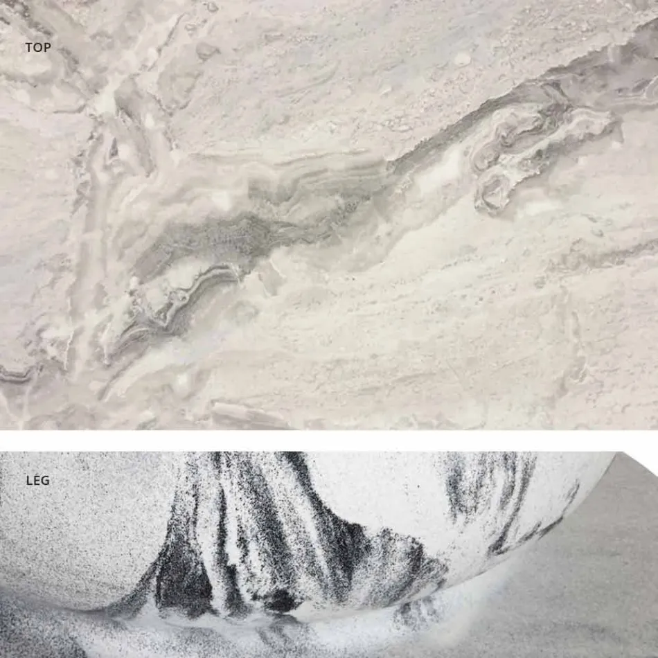 Klasický design kulatý stůl, Ø140 a HPL top - devatenácté století Slide Viadurini