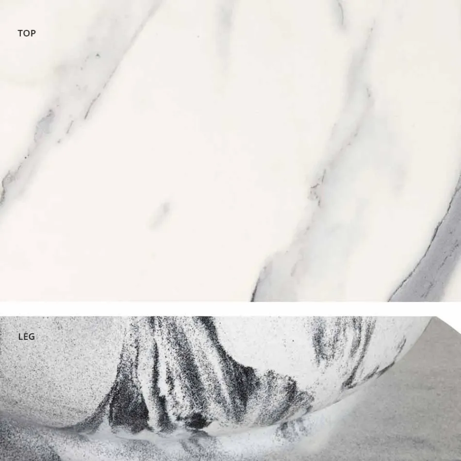 Klasický design kulatý stůl, Ø140 a HPL top - devatenácté století Slide Viadurini