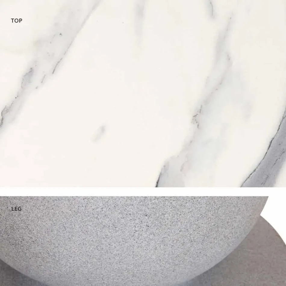 Klasický design kulatý stůl, Ø140 a HPL top - devatenácté století Slide Viadurini