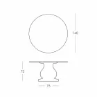 Klasický design kulatý stůl, Ø140 a HPL top - devatenácté století Slide Viadurini