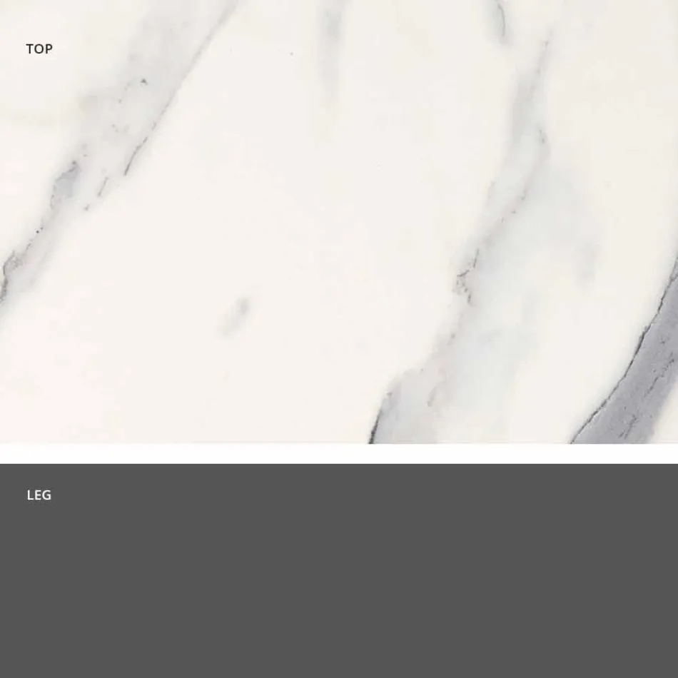 Klasický design kulatý stůl, Ø140 a HPL top - devatenácté století Slide Viadurini