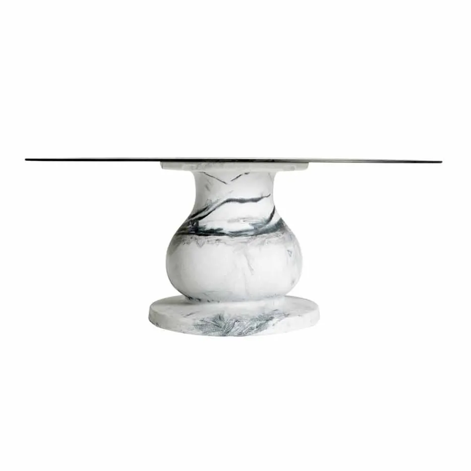 Klasický design kulatý stůl, Ø140 a HPL top - devatenácté století Slide Viadurini