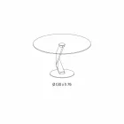 Kulatý stůl moderního designu v extra čirém skle vyrobeném v Itálii - Akka Viadurini