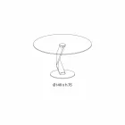 Kulatý stůl moderního designu v extra čirém skle vyrobeném v Itálii - Akka Viadurini