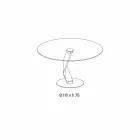 Kulatý stůl moderního designu v extra čirém skle vyrobeném v Itálii - Akka Viadurini