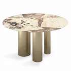 Pevný kulatý stůl s keramickou deskou Made in Italy - Nůžky Viadurini