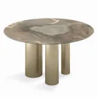 Pevný kulatý stůl s keramickou deskou Made in Italy - Nůžky Viadurini