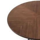 Kulatý stůl z kovu a dýhované MDF - Lanthan Viadurini