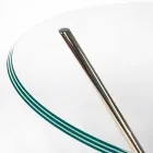 Moderní kulatý stůl se skleněnou deskou a mramorovém podstavci Adele Viadurini