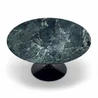 Moderní kulatý stůl z Carrarského mramoru a Marquinie Made in Italy – dolary Viadurini