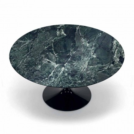 Moderní kulatý stůl z Carrarského mramoru a Marquinie Made in Italy – dolary Viadurini
