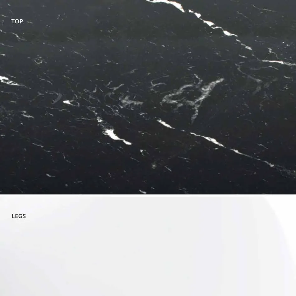 Moderní kulatý stůl z carrarského mramoru a marquinie Made in Italy – dolary Viadurini