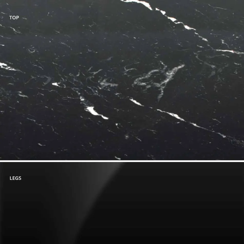 Moderní kulatý stůl z Carrarského mramoru a Marquinie Made in Italy – dolary Viadurini