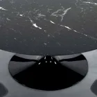 Moderní kulatý stůl z Carrarského mramoru a Marquinie Made in Italy – dolary Viadurini