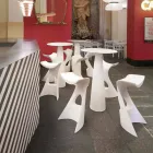 Kulatý stůl z polyethylenu s kulatým stolem Hoplà (H110) hpl vyrobený v Itálii Viadurini