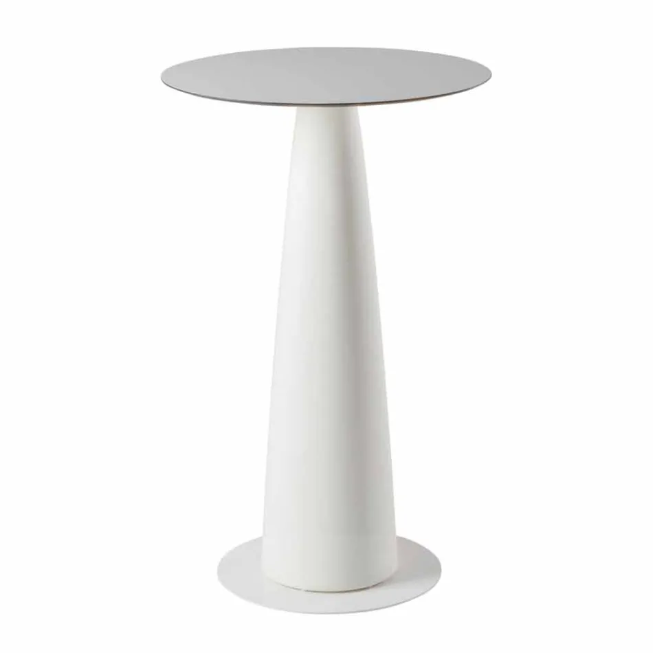 Kulatý stůl z polyethylenu s kulatým stolem Hoplà (H110) hpl vyrobený v Itálii Viadurini