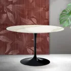 Kulatý stůl Saarinen Tulip V 74 cm, keramika Florim Calacatta Gold Matt - Scarlet Viadurini