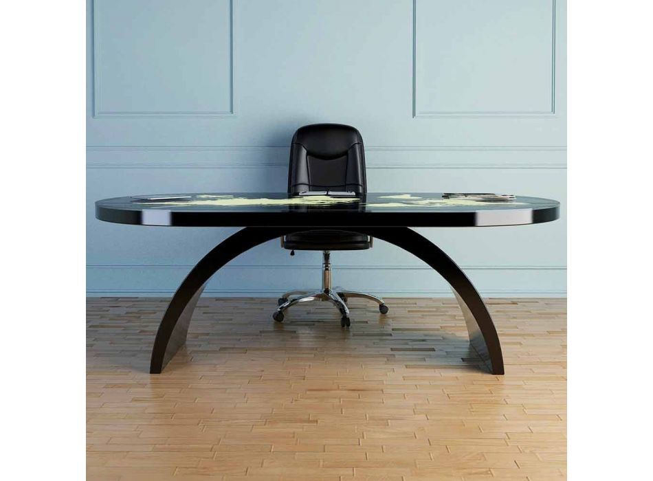 Moderní stolek se skleněnou deskou vyrobený v Itálii, Pontida Viadurini