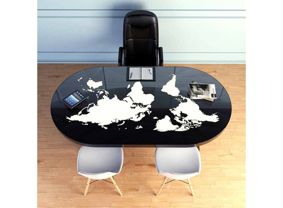 Moderní stolek se skleněnou deskou vyrobený v Itálii, Pontida Viadurini