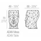Adan by Vondom design venkovní stolek / stolička, z polyethylenu Viadurini