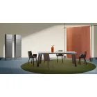 Moderní obývací pokoj z oceli s designovým mramorovým topem - Aronte Viadurini