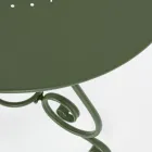 Kulatý zahradní stůl ve stylu Shabby Chich z lakované oceli – okouzlení Viadurini