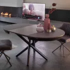 Kulatý jídelní stůl rozkládací na 165 cm s keramickou deskou - Pistolero Viadurini