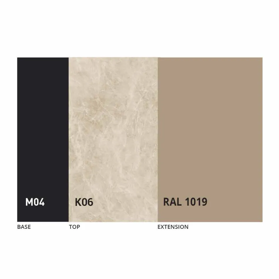 Kulatý jídelní stůl rozkládací na 165 cm s keramickou deskou - Pistolero Viadurini