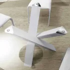 Kulatý designový stůl d.160 křišťálová deska vyrobená v Itálii Cristal Viadurini