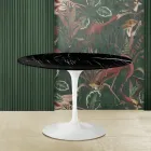 Eero Saarinen Tulip Table H 73 s černou mramorovou deskou Marquinia Made in Italy - Scarlet Viadurini