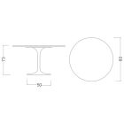 Tulipánový stůl Eero Saarinen H 73 in Calacatta Michelangelo Made in Italy - Scarlet Viadurini