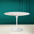 Eero Saarinen Tulip Table H 73 z keramiky Calacatta Antique White Viadurini