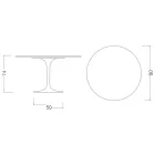 Tulipánový stůl Eero Saarinen H 73 z keramiky Entzo Made in Italy - Scarlet Viadurini