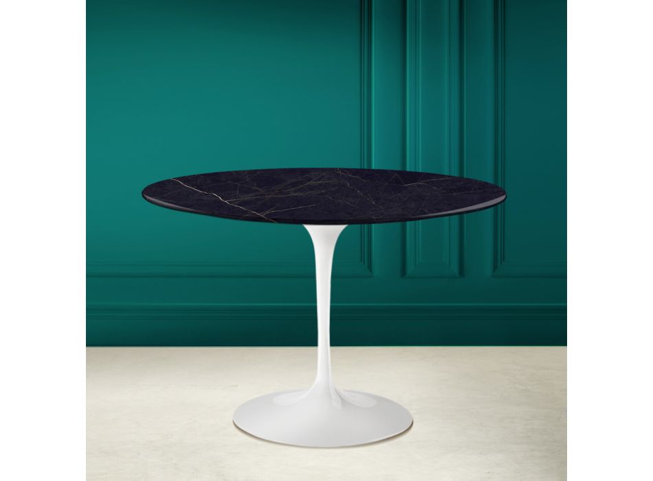 Stůl na tulipán Eero Saarinen H 73 v Ceramic Noir Laurent Made in Italy - Scarlet Viadurini