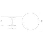 Tulipánový stůl Eero Saarinen H 73 z keramiky Pietra Grey Made in Italy - Scarlet Viadurini