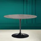 Tulipánový stůl Eero Saarinen H 73 z keramiky Pietra Grey Made in Italy - Scarlet Viadurini