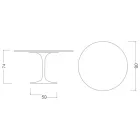 Tulipánový stůl Eero Saarinen H 73 z keramiky Sirius Made in Italy - Scarlet Viadurini