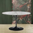 Eero Saarinen Tulip Table H 73 z mramoru Arabescato Made in Italy Viadurini