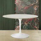 Eero Saarinen H 73 Tulipánový stůl ze zlatého mramoru Caracatta Made in Italy Viadurini