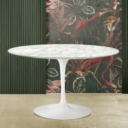 Eero Saarinen Tulip Table H 73 z carrarského mramoru Made in Italy Viadurini