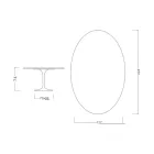 Tulipánový stůl Eero Saarinen H 73 Oval z keramiky Kira Made in Italy - Scarlet Viadurini