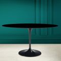 Tulip Eero Saarinen H 73 oválný stůl v absolutně černé keramice Made in Italy - Scarlet