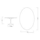 Tulipánový stůl Eero Saarinen H 73 Oval in Rem Ceramic Made in Italy - Scarlet Viadurini