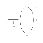 Tulipánový stůl Eero Saarinen H 73 Oval z mořeného dubu Made in Italy - Scarlet Viadurini
