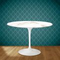 Kulatý stůl Tulipán Eero Saarinen H 73 z keramiky Entzo Made in Italy - Scarlet