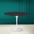 Kulatý stůl Tulip Eero Saarinen H 73 z měkké černé keramiky Made in Italy - Scarlet