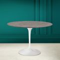 Kulatý stůl Tulipán Eero Saarinen H 73 v keramické kamenné šedé Made in Italy - Scarlet